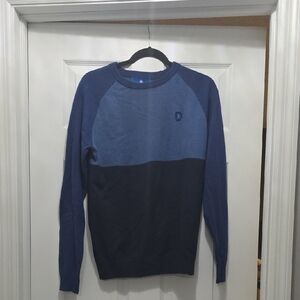 Men's Navy and Blue Crewneck Sweater